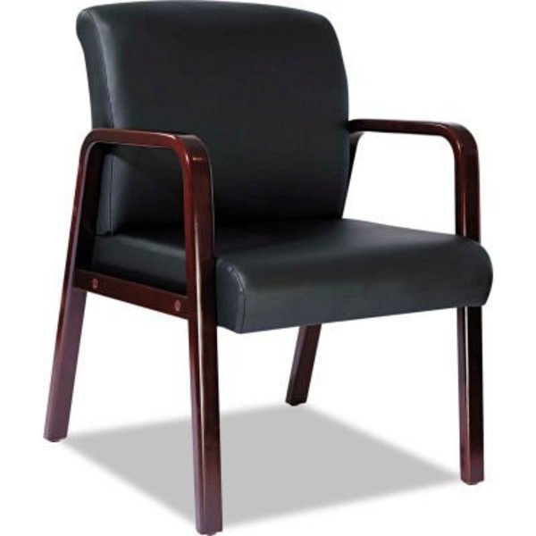 Alera Alera® Reception Guest Chair (Unassembled) - Leather - Black ALERL43ALS10M